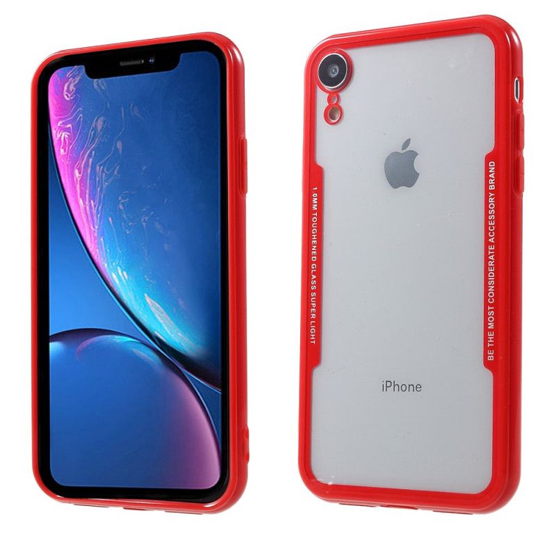 Hülle iPhone XR Schwarz Transparente Silikonkanten