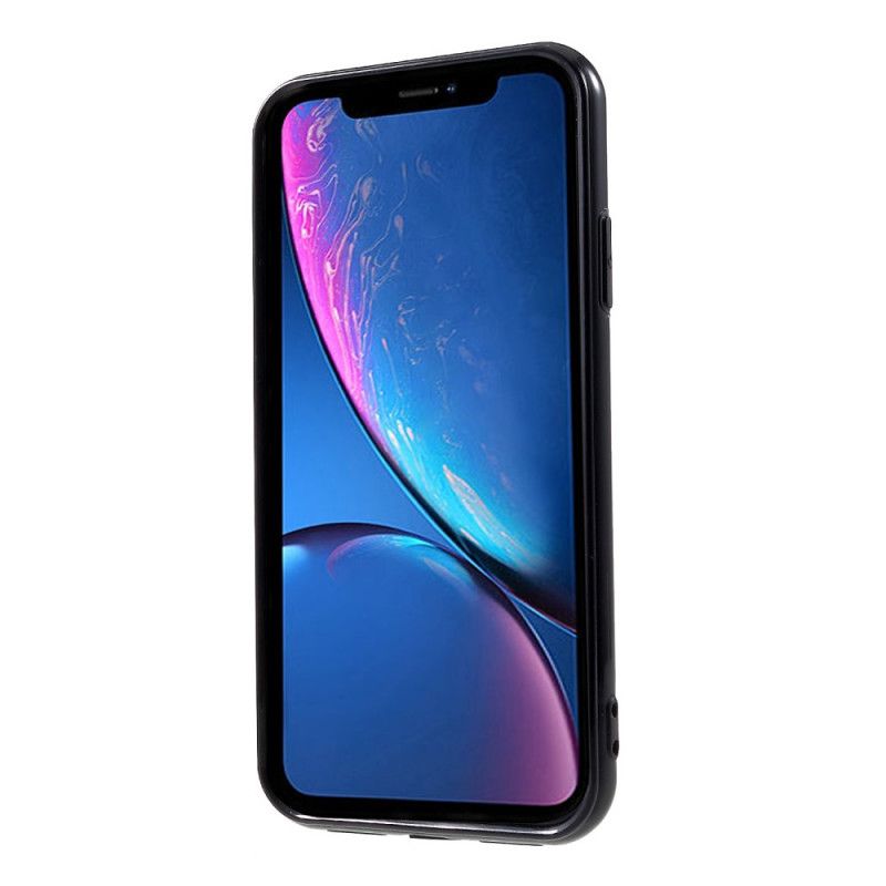 Hülle iPhone XR Schwarz Transparente Silikonkanten