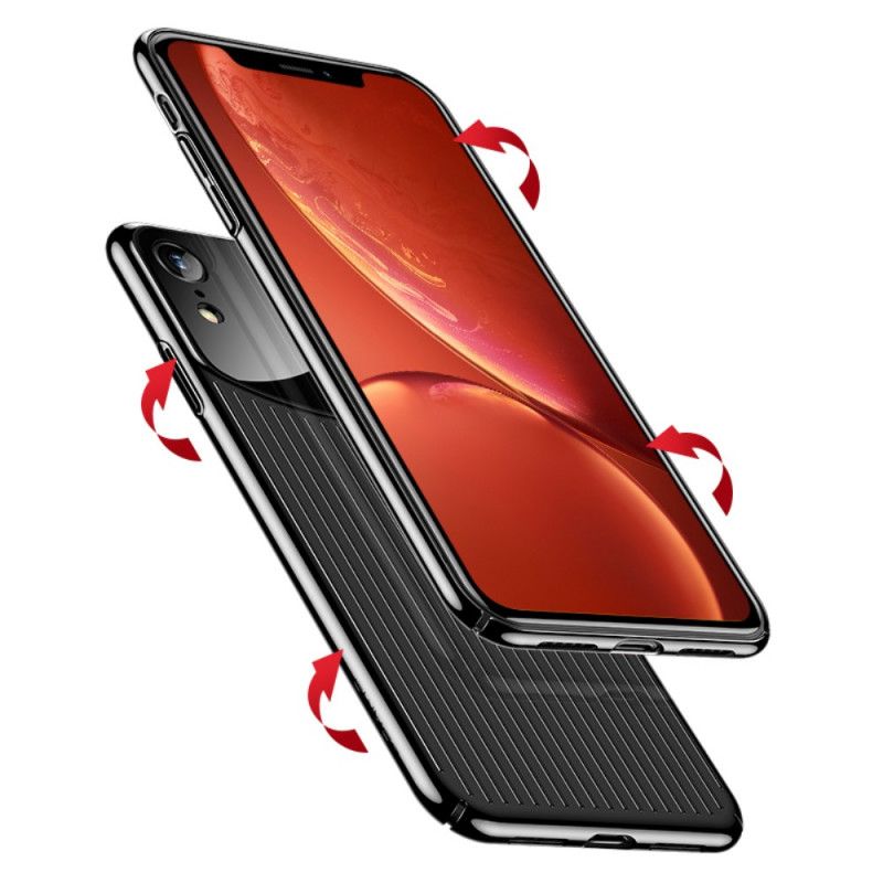 Hülle iPhone XR Schwarz Usams Mj Series