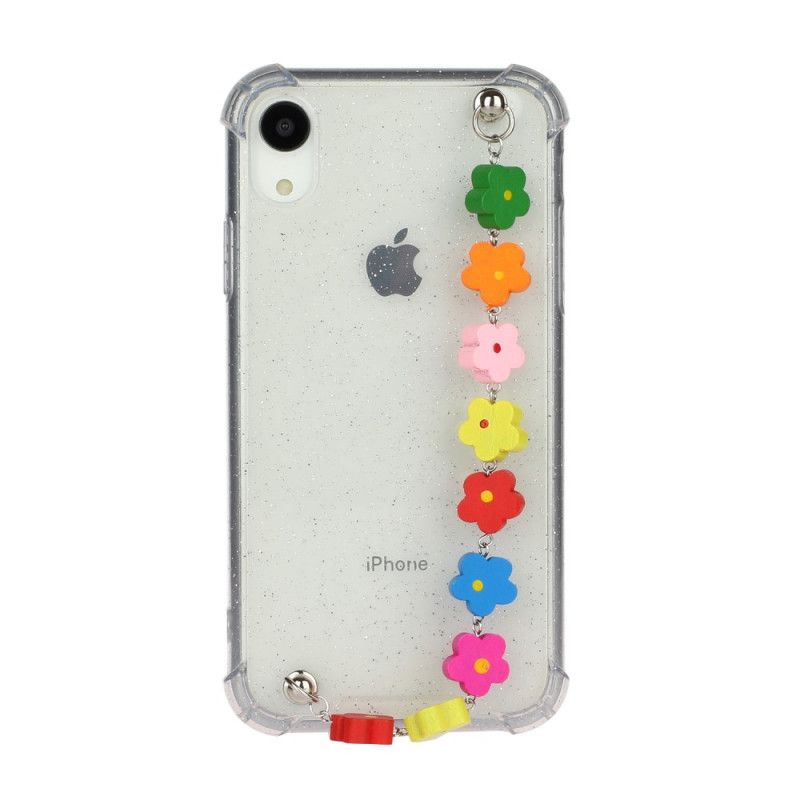 Hülle iPhone XR Silikon-Blumenarmband