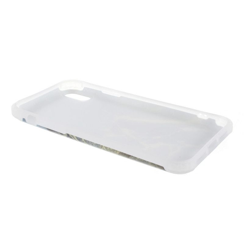 Hülle iPhone XR Weiß Handyhülle Verstärkte Ecken Im Marmorstil
