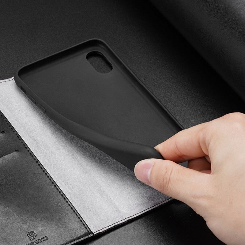 Lederhüllen Für iPhone XR Schwarz Dux Ducis Der Kado-Serie