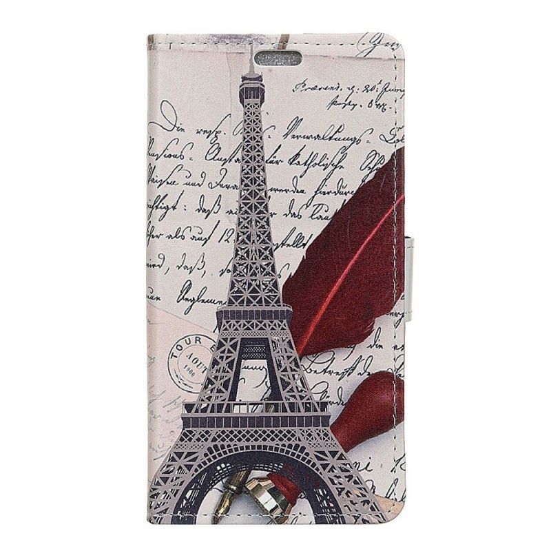 Lederhüllen iPhone XR Eiffelturm Des Dichters
