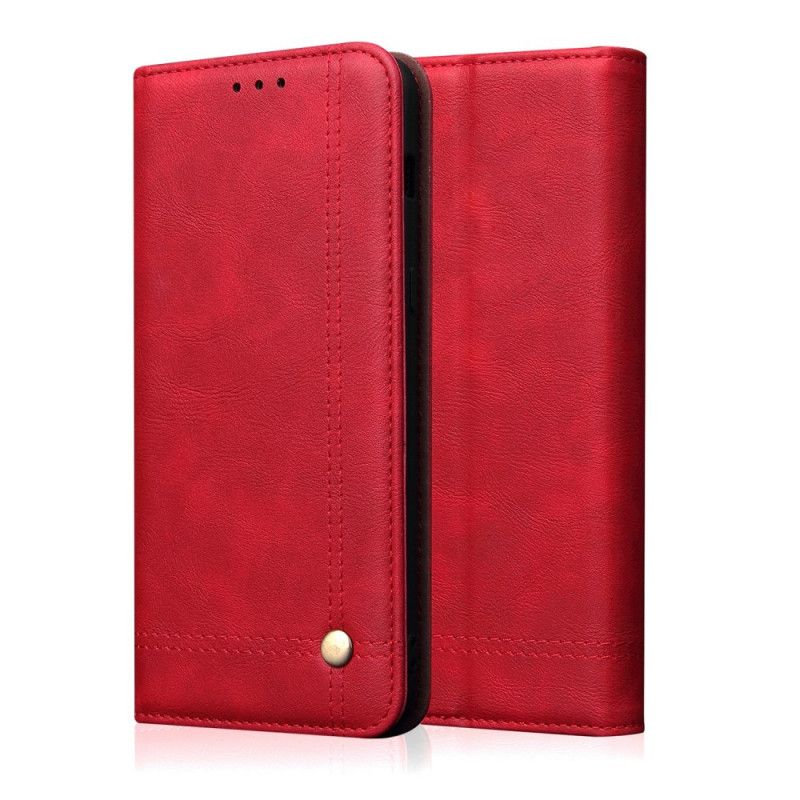 Flip Case Huawei Mate 30 Pro Schwarz Genähter Ledereffekt