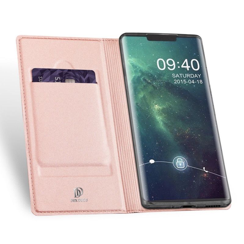 Flip Case Huawei Mate 30 Pro Schwarz Haut Pro Serie Dux Ducis