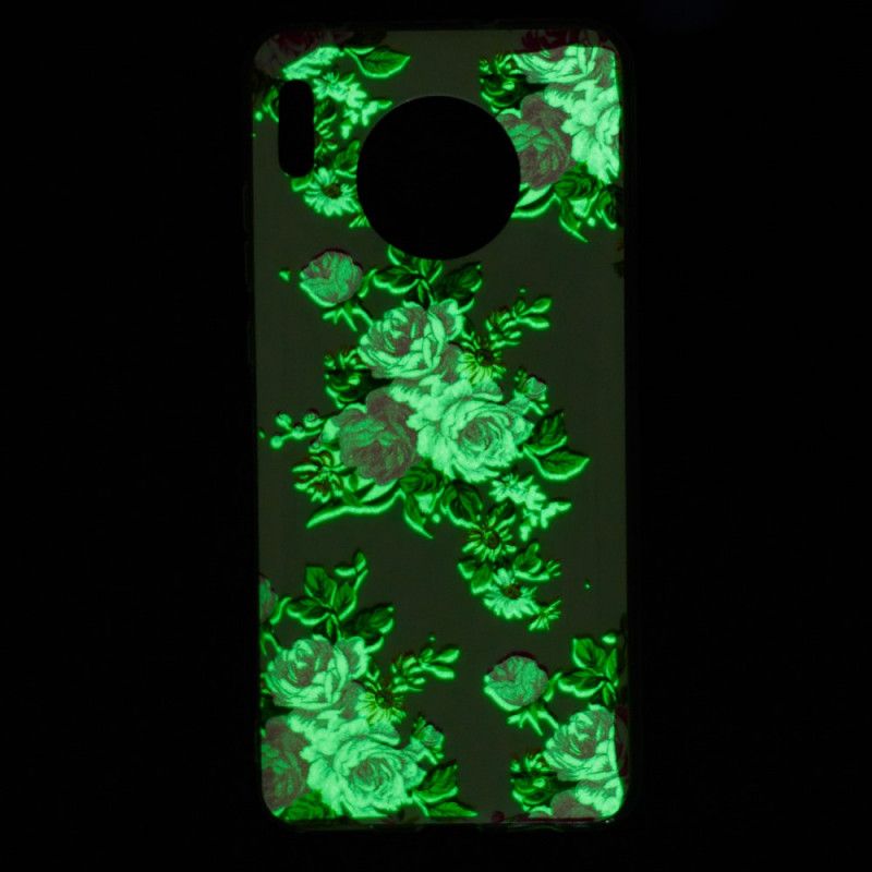 Hülle Für Huawei Mate 30 Pro Fluoreszierende Freiheitsblumen