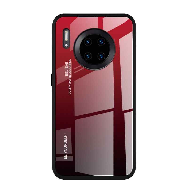 Hülle Huawei Mate 30 Pro Rot Sei Du Selbst Gehärtetes Glas