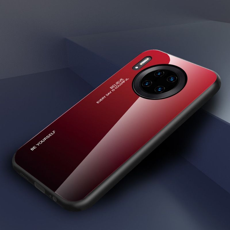 Hülle Huawei Mate 30 Pro Rot Sei Du Selbst Gehärtetes Glas