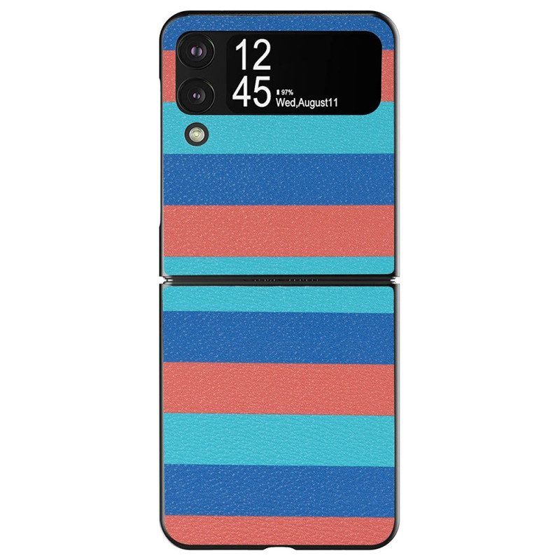 Handyhülle Für Samsung Galaxy Z Flip 4 Flip Case Kunstlederlinien