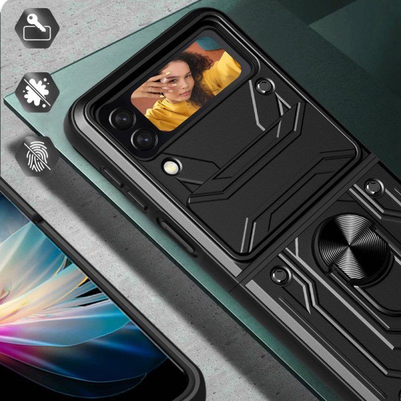 Handyhülle Für Samsung Galaxy Z Flip 4 Flip Case Objektivdeckel Mit Stützring