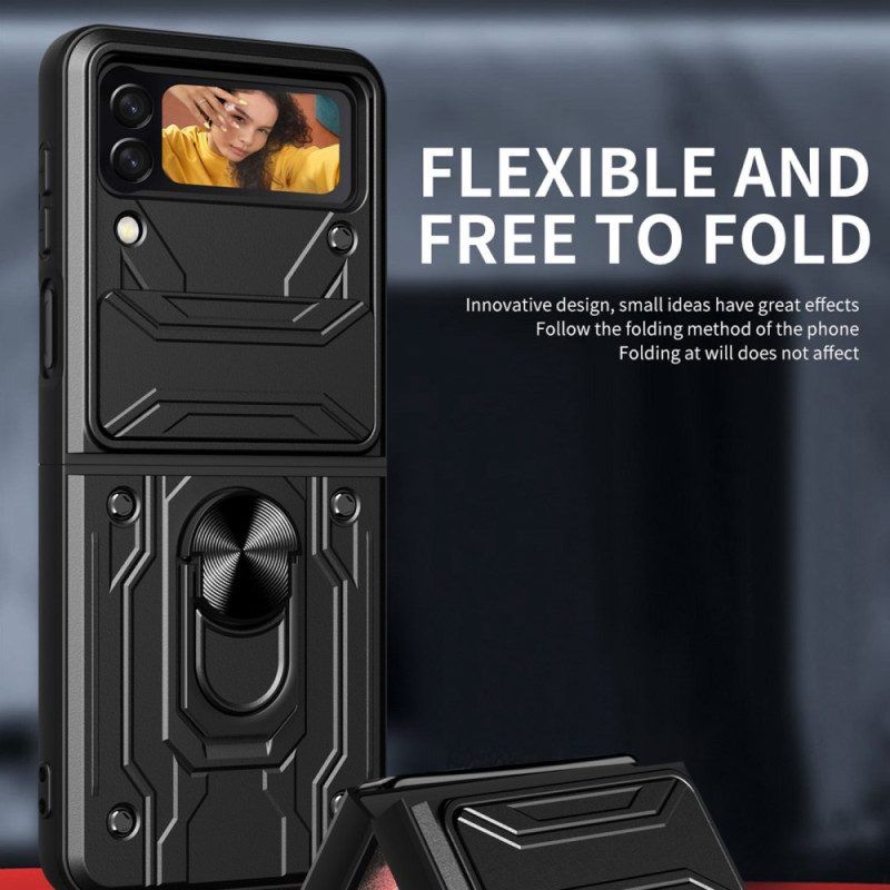 Handyhülle Für Samsung Galaxy Z Flip 4 Flip Case Objektivdeckel Mit Stützring