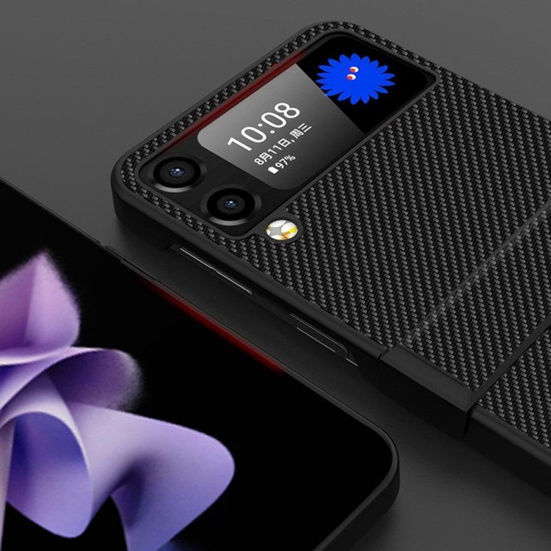 Handyhülle Für Samsung Galaxy Z Flip 4 Flip Case Seitenscharnier Aus Karbonfaser