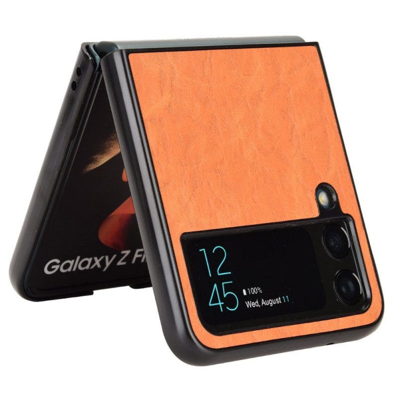 Handyhülle Für Samsung Galaxy Z Flip 4 Flip Case Weichheit In Lederoptik