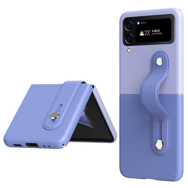 Handyhülle Für Samsung Galaxy Z Flip 4 Flip Case Zweifarbiger Riemen