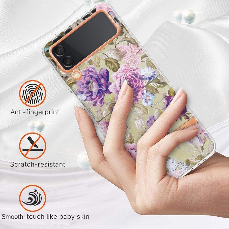 Hülle Für Samsung Galaxy Z Flip 4 Flip Case Blumen-