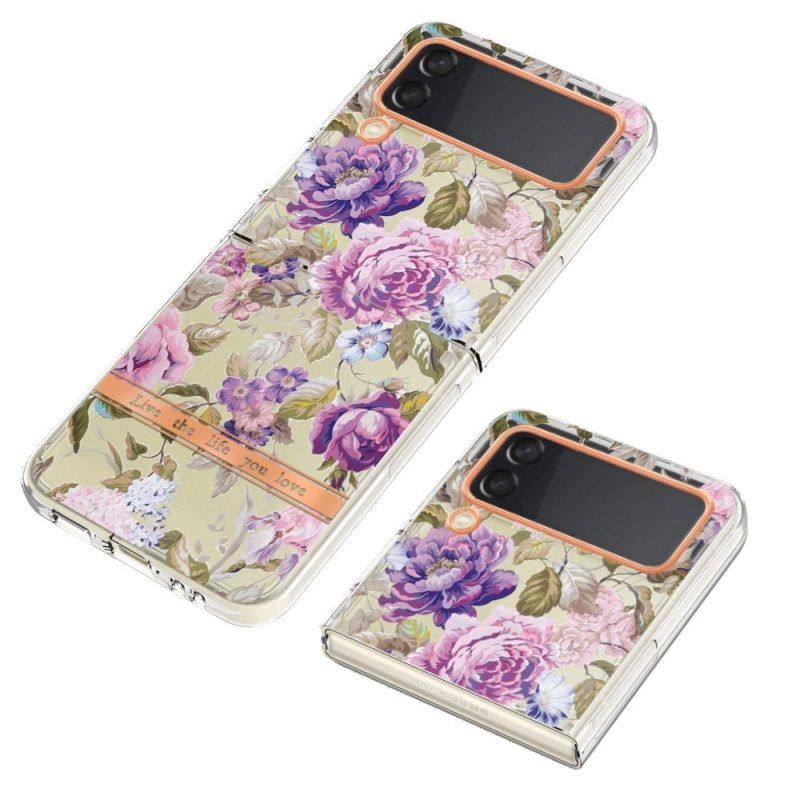 Hülle Für Samsung Galaxy Z Flip 4 Flip Case Blumen-