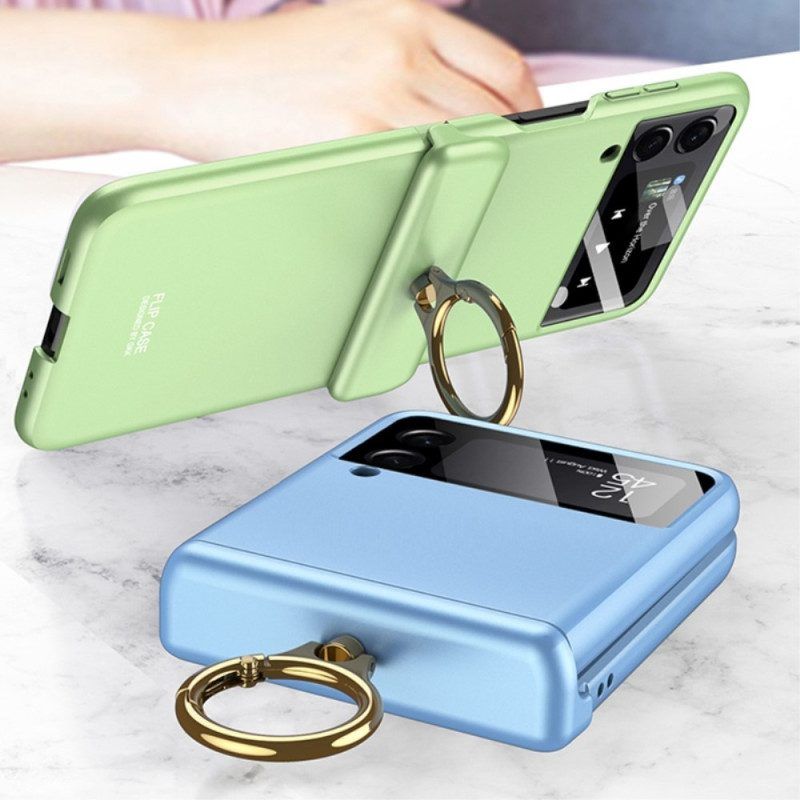 Hülle Für Samsung Galaxy Z Flip 4 Flip Case Einfarbig Mit Gkk-ring