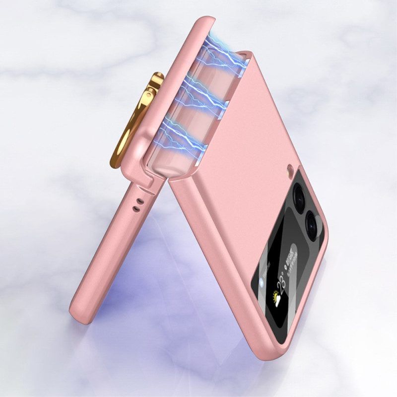 Hülle Für Samsung Galaxy Z Flip 4 Flip Case Einfarbig Mit Gkk-ring