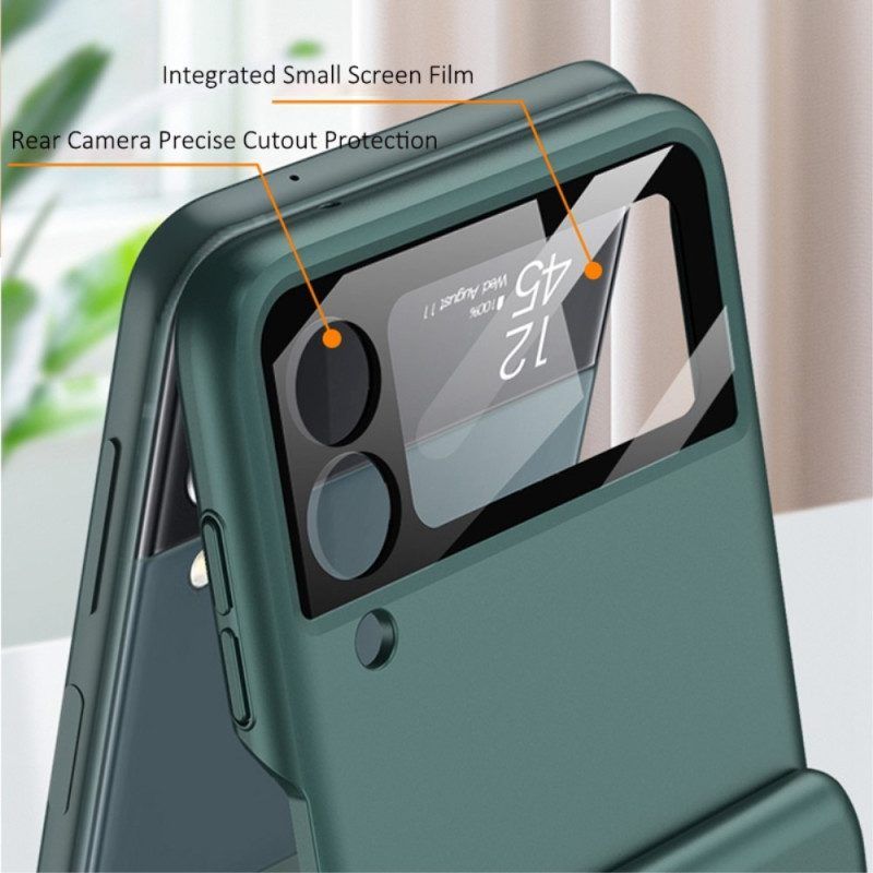 Hülle Für Samsung Galaxy Z Flip 4 Flip Case Einfarbig Mit Gkk-ring