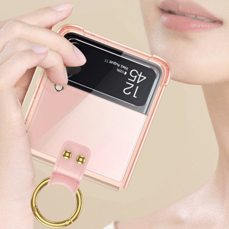 Hülle Für Samsung Galaxy Z Flip 4 Flip Case Getönt Mit Gkk-ring