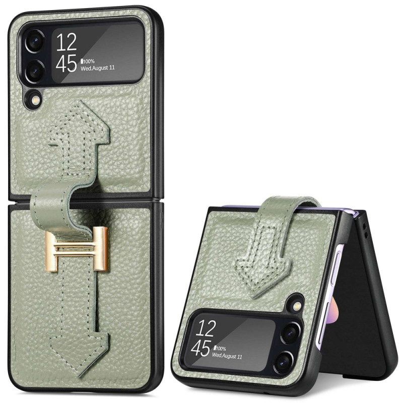 Hülle Für Samsung Galaxy Z Flip 4 Flip Case Leder Und Anhänger