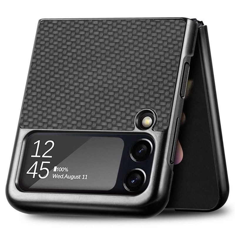 Hülle Für Samsung Galaxy Z Flip 4 Flip Case Strukturierte Kohlefaser