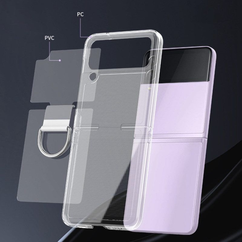 Hülle Für Samsung Galaxy Z Flip 4 Flip Case Transparent Mit Ring
