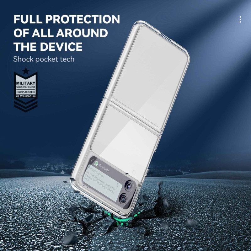 Hülle Für Samsung Galaxy Z Flip 4 Flip Case Transparenter Anti-vergilbungsschutz