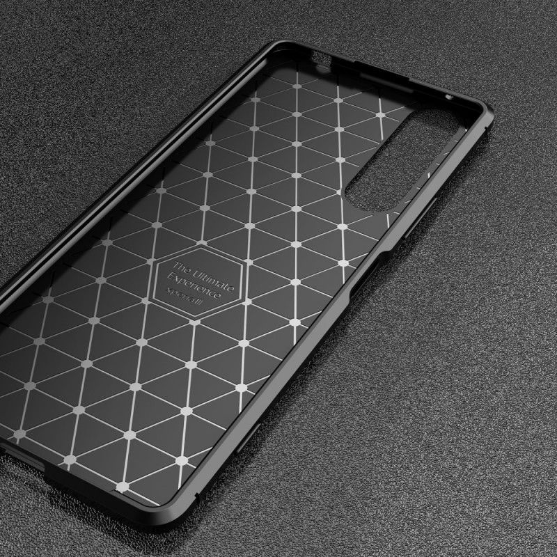 Hülle Sony Xperia 1 II Schwarz Handyhülle Flexible Kohlefaser