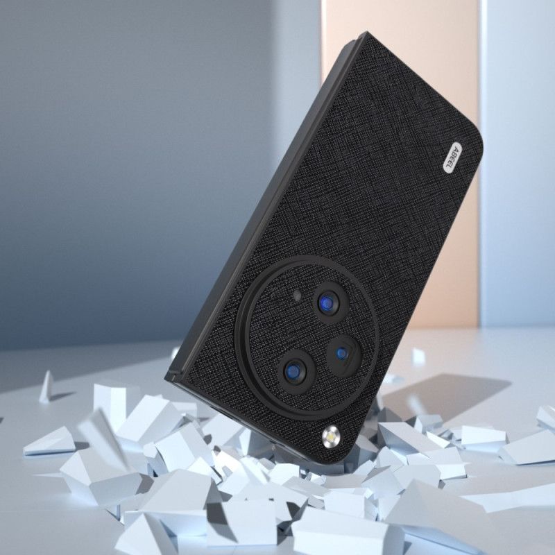 Hülle Oppo Find N3 Handyhülle Echt Gewebtes Leder Abeel