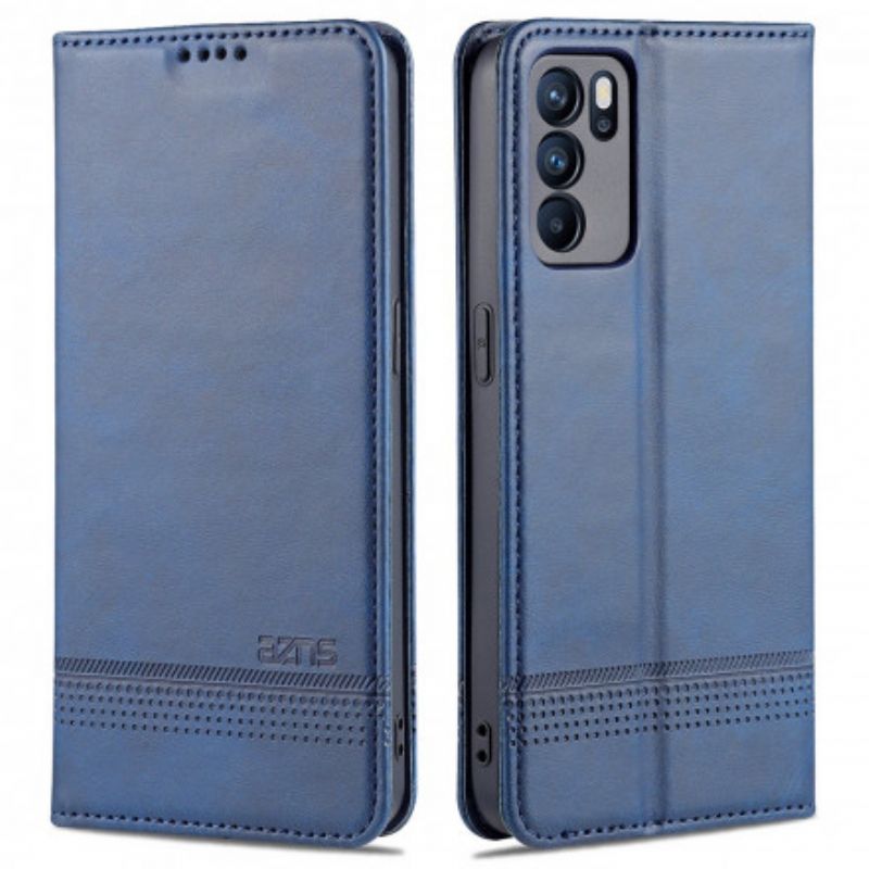 Flip Case Für Oppo Reno 6 Pro 5g Azns Lederstil