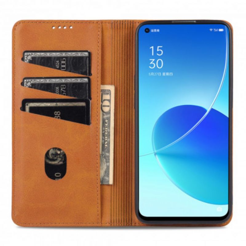 Flip Case Für Oppo Reno 6 Pro 5g Azns Lederstil