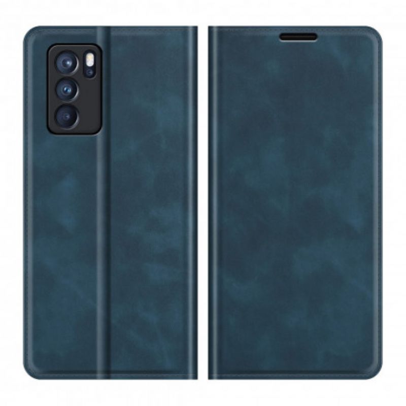 Flip Case Oppo Reno 6 Pro 5g Handyhülle Weicher Ledereffekt