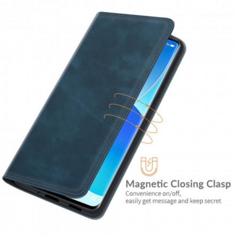 Flip Case Oppo Reno 6 Pro 5g Handyhülle Weicher Ledereffekt