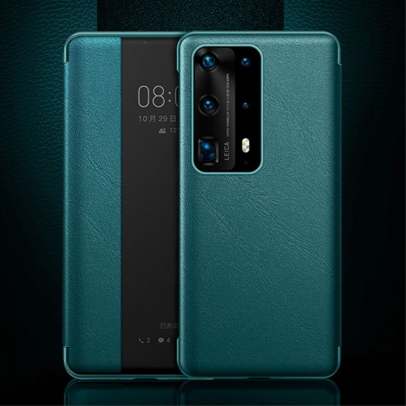 Cover Anzeigen Huawei P40 Pro Schwarz Ledereffekt