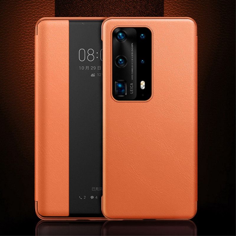 Cover Anzeigen Huawei P40 Pro Schwarz Ledereffekt