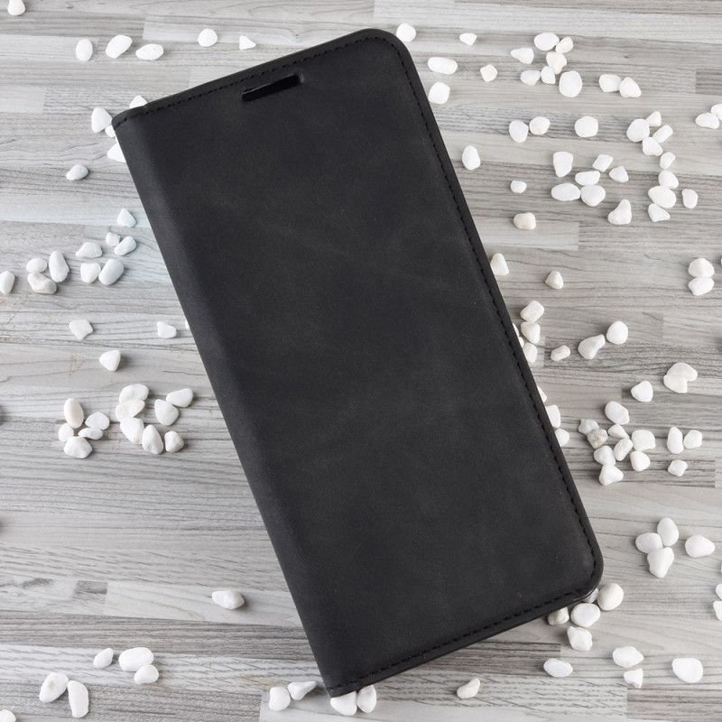 Flip Case Für Huawei P40 Pro Schwarz Business-Style-Ledereffekt