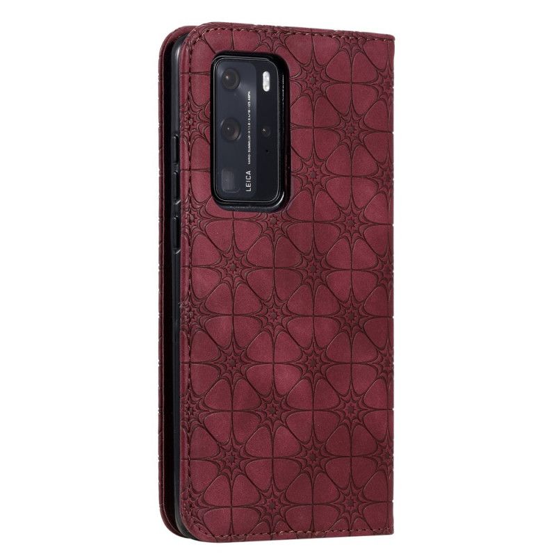 Flip Case Huawei P40 Pro Grün Sternendruck