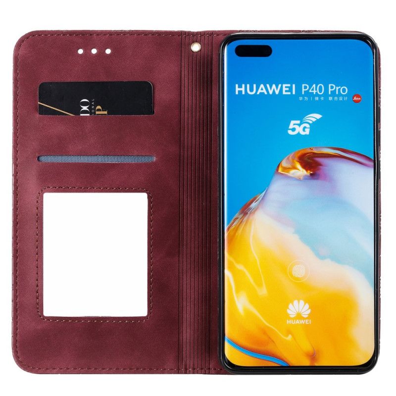 Flip Case Huawei P40 Pro Grün Sternendruck