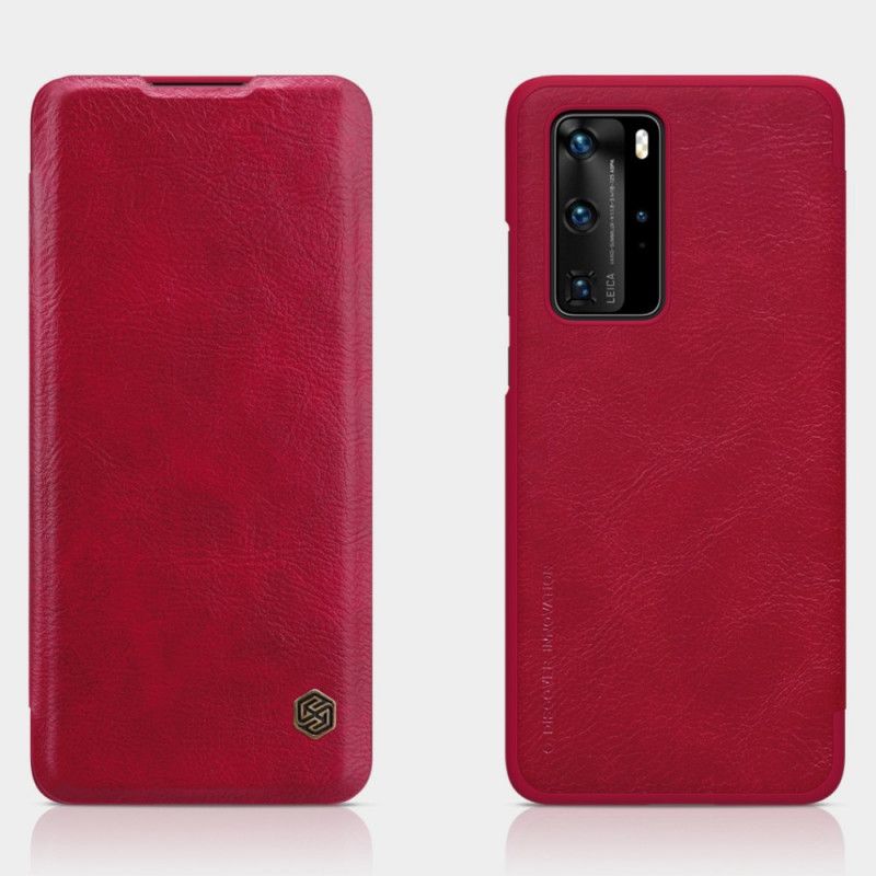 Flip Case Huawei P40 Pro Rot Qin-Serie Nillkin