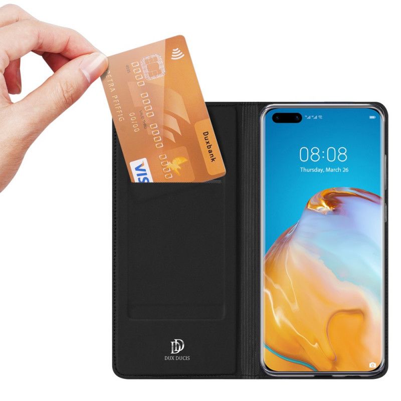 Flip Case Huawei P40 Pro Schwarz Handyhülle Pro-Dux-Ducis-Haut