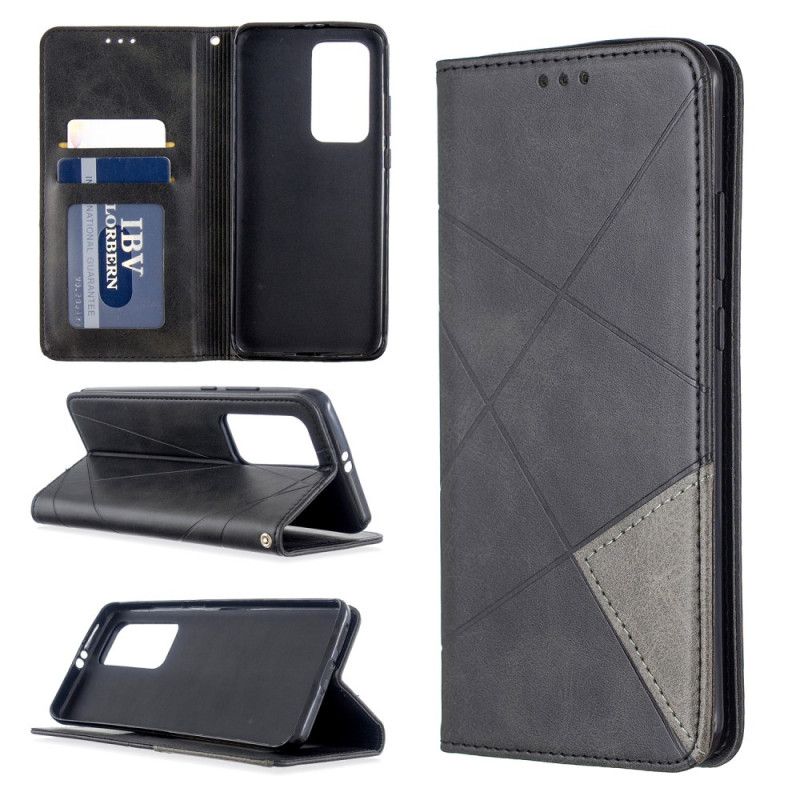 Flip Case Huawei P40 Pro Schwarz Künstlerstil