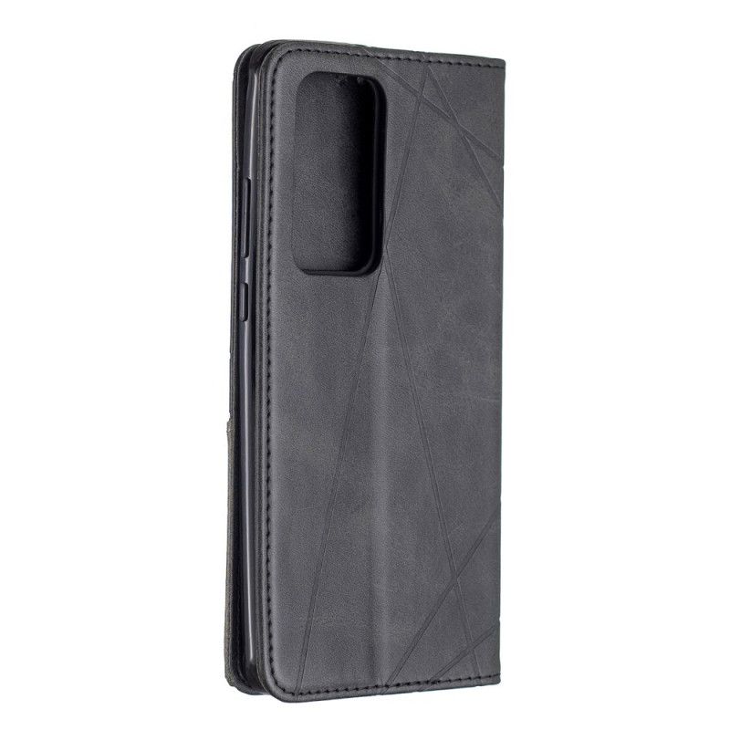 Flip Case Huawei P40 Pro Schwarz Künstlerstil