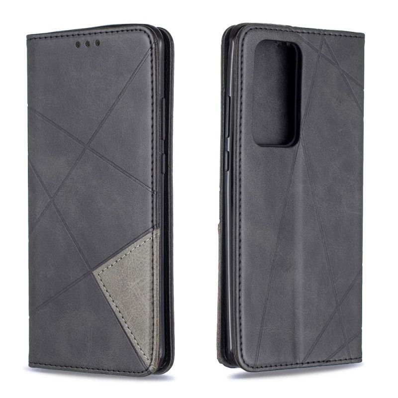 Flip Case Huawei P40 Pro Schwarz Künstlerstil