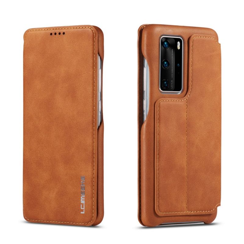 Flip Case Huawei P40 Pro Schwarz Lc.Imeeke Ledereffekt