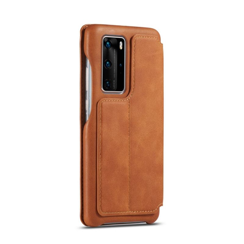 Flip Case Huawei P40 Pro Schwarz Lc.Imeeke Ledereffekt