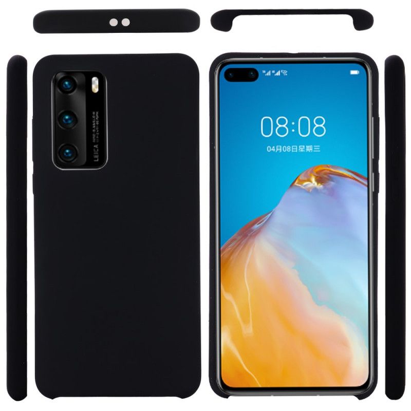 Hülle Huawei P40 Pro Gelb Handyhülle Premium Flüssiges Silikon