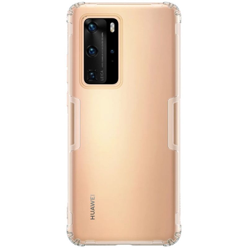 Hülle Huawei P40 Pro Grau Handyhülle Verstärkte Transparente Nillkin