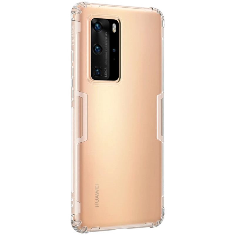 Hülle Huawei P40 Pro Grau Handyhülle Verstärkte Transparente Nillkin