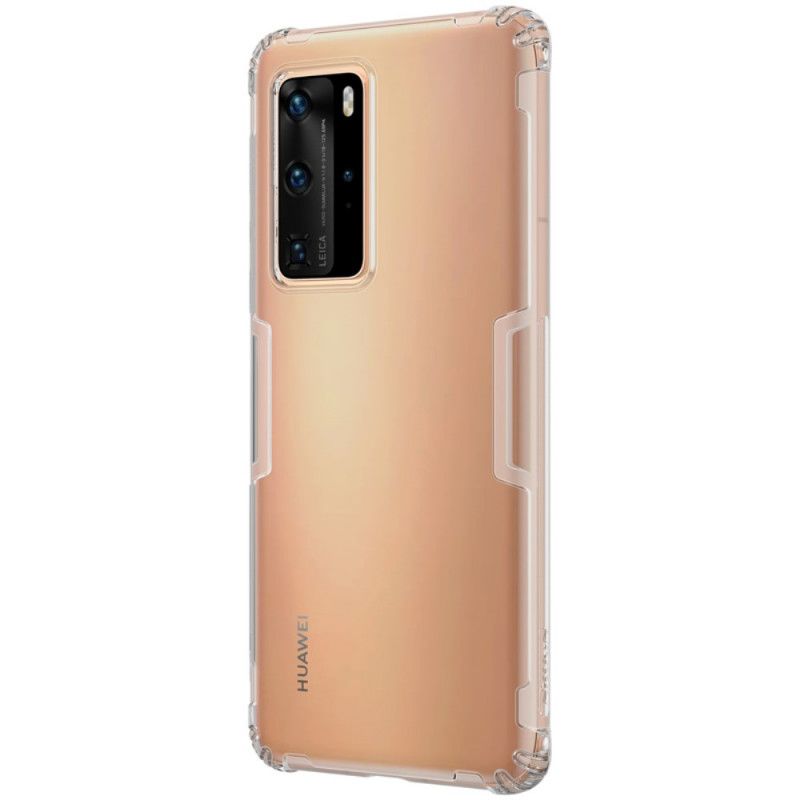 Hülle Huawei P40 Pro Grau Handyhülle Verstärkte Transparente Nillkin